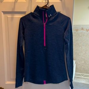 Brand New with tags. Women’s Under Armour quarter zip pullover athletic top